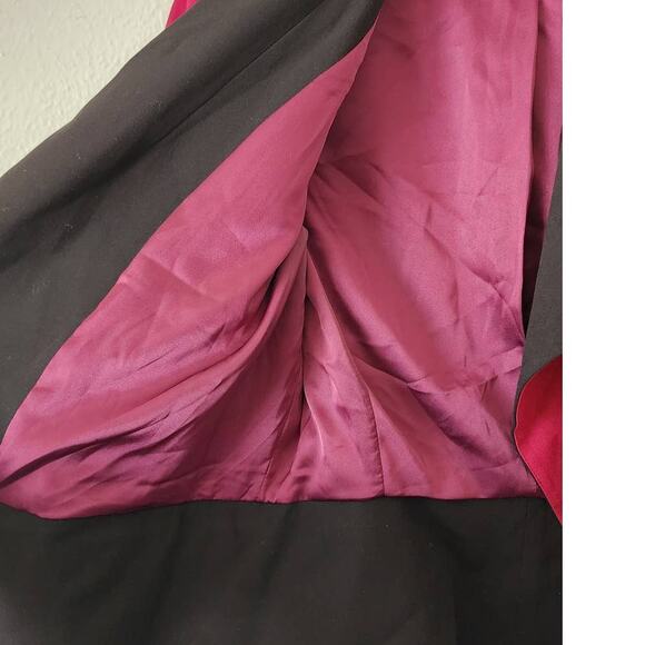 Calvin Klein Rose Open Front Blazer in Beet Combo - Picture 3 of 7